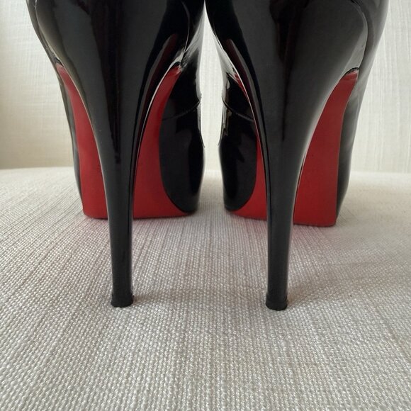 Christian Louboutin Very Prive 120 Black Patent Leather Heels - Picture 10 of 16